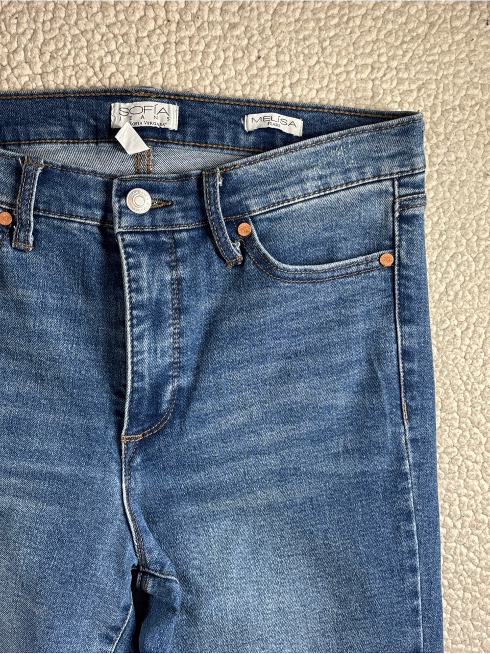 Sofia Jeans By Sofia Vergara Melisa Flare Women Size 8 Stretch Medium Wash Jeans - Picture 3 of 15